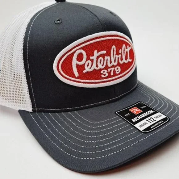 Accessories | Peterbilt 379 Embroidered Patch Flat Bill Mesh 